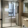 Mampara de Vidrio Templado Integrada para Ducha Puerta Corredera Baño Higiene Ducha Corredera Arco Redondo Nuevo