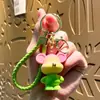 Pingente de chaveiro de animal fofo em resina, chaveiro moderno de acrílico colorido, decoração para bolsa e carro, pequeno presente