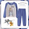Pijama Longo para Meninas e Meninos Primavera e Outono Fino Absorvente de Suor Estilo Princesa Fofo para Meninas Roupa de Casa Infantil