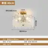 Quarto Moderno Simples com Sensação de Luxo, Estilo Francês de Luxo Leve, Iluminação Elegante para Sala de Estar, Luminária de Teto Criativa de Vidro LED