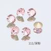 Accesorios para Uñas Dongzhou Colección Rosa Oscuro Fondo Puntiagudo Vidrio K9 de Alta Calidad Mariposa Diamante Grande Brillante Estilo Popular de Celebridad de Internet