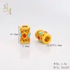 Jane Yue Sha Jin Aceite Gotero Ojo de Libélula Pino Verde Barril Cuentas Espaciadoras Hombre Pequeño Punto de Cintura Diamante Seis Caracteres Manushain Anillo Corredizo Doble Círculo Accesorios