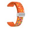 Para Samsung Galaxy Watch5 Pulseira de Silicone 20mm Fivela Dobrável Magnética Pulseira Arco-Íris Watch 6
