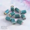 Pulsera Jingdezhen cuentas de barril de cerámica esmalte de flor tubo recto cuentas sueltas accesorios de joyería DIY lote a granel de cuentas de cerámica ropa