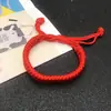 Cuerda de Mano de la Suerte para el Examen de Ingreso a la Universidad Nudo Pipa Pulsera de Cuerda Roja Nudo de Ocho Cuerda Tejida a Mano Pulsera de Pareja Colorida Venta al por Mayor