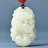 Colgante de jade del zodiaco de Afganistán, colgante de jade azul y blanco del zodiaco, colgante de jade hetiano.