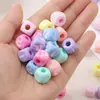 Acrílico Macarrón Signo de Interrogación Signo de Exclamación Cuadrado Redondeado Agujero Grande Agujero Recto Cuentas Cuadradas Cuentas de Hilo DIY Accesorios para Cadena de Teléfono