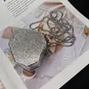 2026 Disco Redondo Acrílico Completamente con Diamantes Bolso Pequeño Cruzado Bolsa de Montaña Debajo de Pino Bolsa Kasle para Mujer