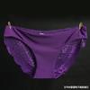 Ropa interior transpirable suave de seda de hielo de gran tamaño europea y americana para mujer Fabricante Venta al por mayor Algodón Encaje Sexy Levantamiento de glúteos Calzones para mujer