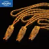 Nuevo Colgante de Dragón Pixiu de Cristal Amarillo Zorro Cicada Dorada Nube Auspiciosa Cierre Collar para Hombres y Mujeres, Nuevo Collar de Puesto Callejero