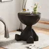 Mesa de centro pequeña y creativa, estilo crema, para el hogar, sala de estar, sofá, mesa auxiliar, mesita de noche, mesa pequeña, mesa redonda móvil, mesa de esquina.