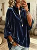 2026 Nova Blusa de Moletom Suede Solta com Meio Zíper e Manga Três Quartos Estilo Europeu e Americano Transfronteiriça para Mulheres Casual Cor Sólida