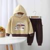 Ropa de Primavera y Otoño para Niños, Sudadera Gruesa de Invierno con Capucha para Bebé Niño de Terciopelo, Traje Cálido, Moda