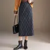 Falda de cuadros moderna y elegante para mujer, nuevo modelo otoño e invierno 2026, de cintura alta, adelgazante, de longitud media, falda recta elegante y versátil