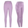 Europa y Estados Unidos pantalones de yoga de color sólido transfronterizos de Amazon pantalones deportivos cintura cadera pantalones de mujer pantalones leggings absorbentes de sudor de secado rápido para mujer