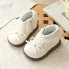 Zapatos para bebé niña para primavera y otoño, botas de princesa de suela blanda para bebés niñas, zapatos para niños pequeños de suela blanda, botines para niños, zapatos pequeños de piel