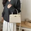 PU minimalista chic casual retro color sólido para ir al trabajo bolso de mano de lujo ligero bolso de hombro cruzado para mujer