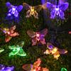 Luces de Cadena de Colores Lde, Luces Nocturnas de Moda, Luces Intermitentes de Mariposa para Dormitorio, Decoración de Fondo Solar para Exteriores de Vacaciones, Certificado CE