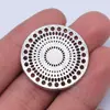 29X29Mm 3.9g Multicolor Comércio Exterior Liga de Zinco Acessórios para Joias Série Geométrica Pingente Redondo de Flor