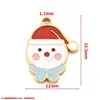Pingente de Gotejamento de Óleo de Aço Inoxidável Não Desbota Acessórios de Joias de Natal Colar de Desenho Animado Fofo Pulseira Acessórios de Pingente de Colar