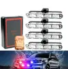 Control remoto alámbrico directo de fábrica 12V uno a cuatro 16LED súper brillante para coche Red de Luz tipo clip luz intermitente