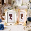Porta-Retrato de Resina Criativo com Relevo Estilo Francês Suporte de Exibição de Resina Multicolorido Estilo Europeu Itens de Decoração para Casa Porta-Retrato para Sala de Modelos 6 polegadas