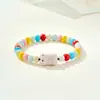 Pulsera de Diseño Original Fresca y Dulce para Mujer Versátil Cerámica Artística de Porcelana Jingdezhen Pulsera de Cuentas Rosa