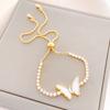 Pulseira Feminina Verão Concha Borboleta Novo Estilo Zircônia Pulseira Versátil Novo Estilo Pulseira Verão Feminina Alto Padrão