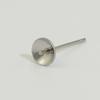 Pendientes de acero de titanio chapados en oro de 18k para mujer, simples, con perforación en copa, pendientes de acero inoxidable con base, accesorios, fabricantes, venta al por mayor