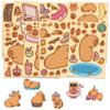 Stickers de Rompecabezas de Juguete Capibara de Dibujos Animados Hacer una Cara Stickers Manualidades Impermeable Stickers Repetibles Venta al por Mayor