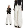 Pantalones Cargo de Marca Tendencia Estilo Americano Harajuku para Mujer 2025 Nuevos Pantalones Rectos Casuales de Calle con Bolsillos Plegados Pantalones Largos