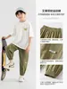 Pantalones casuales para niño de Duoduo hechos de algodón de bambú similar al cáñamo con artemisa para protección contra mosquitos, estilo de verano delgado, pantalones largos cómodos y holgados para niños