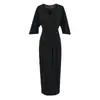 Vestido Longo Bodycon Puro Sedutor de Menina Quente com Decote V, Mangas Amarradas e Fenda para Mulheres, Novo Verão Slim-Fit de Alta Qualidade