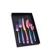 Produtos Mais Vendidos Talheres de Aço Inoxidável Conjunto de 4/5 Peças Estrela Diamante Quatro Peças Principais Caixa de Presente Conjunto de Faca, Garfo e Colher para Comida Ocidental