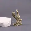 Lingote de Latón Macizo Gallo Zodiaco de Gama Alta Decoración del Hogar Mascota de Té Objetos Antiguos Adornos de Escritorio Artesanías