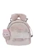 Mochila transfronteiriça estilo cartoon coreano de urso para mulheres, design único com laço fofo e renda estampada doce