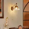 Lámpara de Pared Retro Americana Lujo Ligero Vidrio Sala de Estar Sofá Pasillo Pasillo Estilo Mediados de Siglo Dormitorio Mesita de Noche Pared de Fondo Iluminación