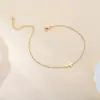 2026 Nuevo Llegada Tobillera de Cruz Dorada Moda Simple Estilo Ins Cadena de Tobillo Ajustable Regalo para Mujer