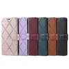 Adecuado para Redmi Note14 Funda para Teléfono en Forma de Diamante 14C Funda de Cuero para Teléfono Xiaomi 15 Funda Plegable Hecha a Mano Funda Protectora