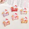 Accesorios de Resina DIY de Dibujos Animados, Pasador de Gato Montando para Año Nuevo, Funda de Teléfono, Hebilla de Zapato, Llavero, Accesorios de Colgante
