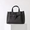 Bolso de Cubo Grande de Cuero de Grano Superior Versátil Nuevo, Bolso Tote Texturizado para el Trabajo, Bolso de Boda, Bolso Grande