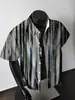 Camisa Hawaiana Irregular Estilo Hong Kong para Hombre, Nueva Tendencia de Verano Playa Holgada Vacaciones Casual Versátil Retro
