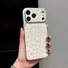 Capa de Celular com Janela Grande Estampa de Leopardo tipo Couro para Apple 17PROMAX Cobertura Total 14 Toque de Alto Padrão 16 Estilo Moderno 11