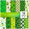 12 Folhas/Pacote St. Base de Chapéu de São Patrício Papel Cruzamento Novo Produto Dia da Irlanda Material de Decoração para Caderno Papel