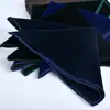 Pañuelo Cuadrado de Terciopelo Profesional para Hombre 23*23cm Ejecutivo de Negocios Cuadrado Plegable Liso Rojo Vino Pañuelo de Bolsillo para Novio