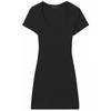 Vestido para Mulheres Verão 2025 Novo Estilo Francês Rosa Doce Puro Gola U Manga Curta Vestido Bodycon para Figuras Baixas