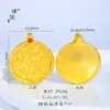 Loja de Ouro Puzuo Mesmo Estilo Ouro Areia Acessórios DIY Nove Palácios Baguá Doze Signos Zodiacais Pingente de Marca Grande Colar de Corda de Couro para Homens e Mulheres