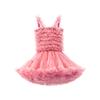 Vestido Tutú de Tirantes para Niña de Verano Nuevo Estilo Europeo y Americano Ropa Infantil Vestido para Niña de un Año Vestido de Princesa de Gasa Esponjosa