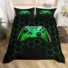 Funda de edredón de tres piezas transfronteriza Hexagonal Geométrico Mango Impresión digital moderna Sábanas Ropa de cama de comercio exterior Textiles para el hogar