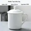 Hotel Hotel Caneca Sala de Escritório Cerâmica Branco Puro Xícara de Chá com Tampa Copo Copo para Beber Logotipo Estampado
